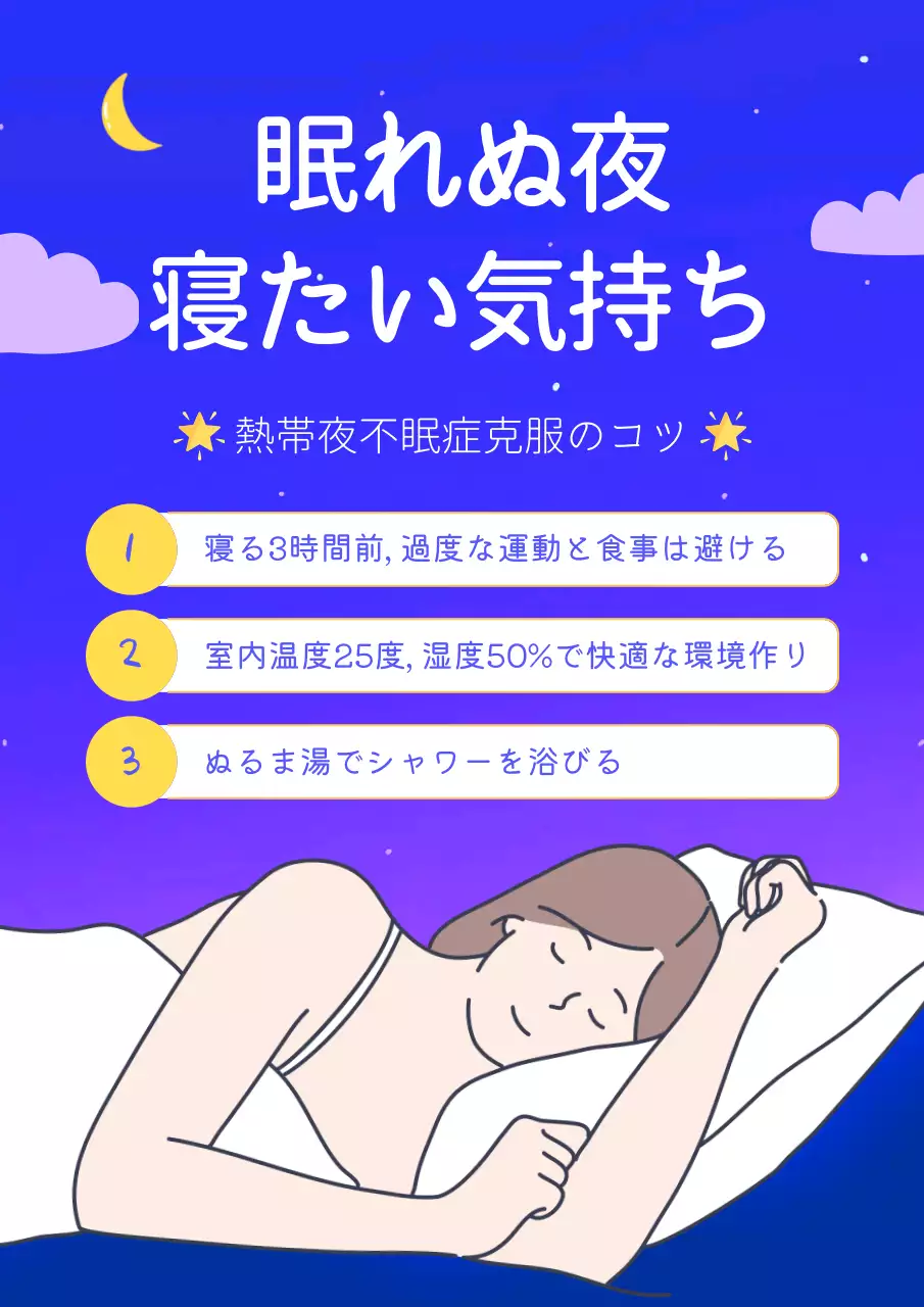 青 シンプル 睡眠 ポスター