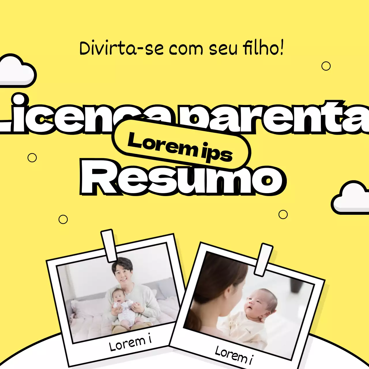 polaroid, bebé, parentalidade, pai, mãe, família, salário, bem-estar, nuvens, padrão, ilustração