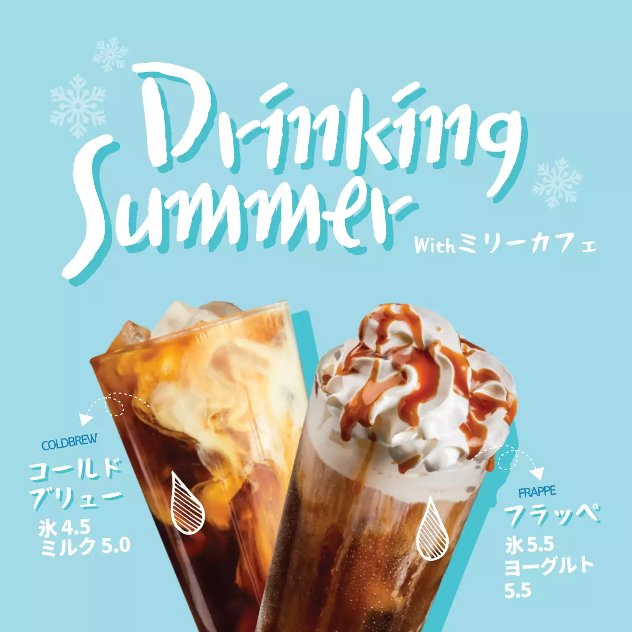 水色 ポップ カフェ メニュー ウェブバナー