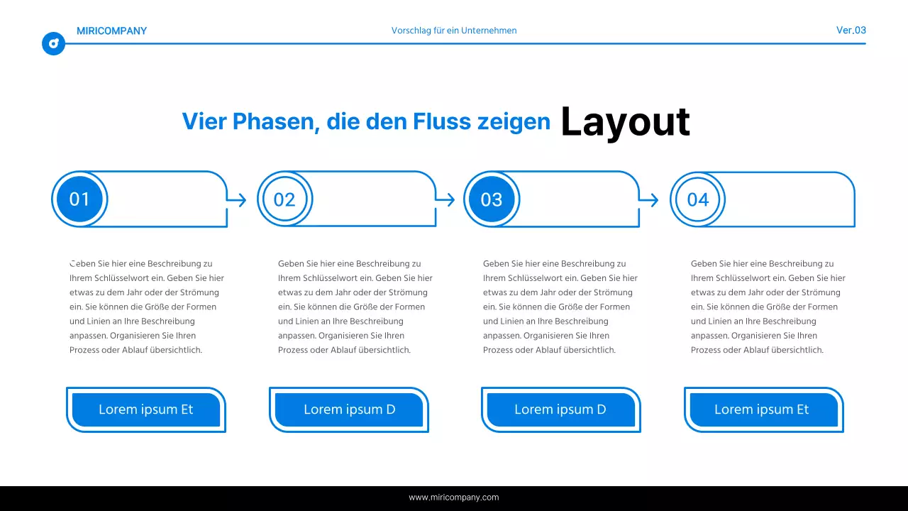 Einfacher Bericht mit blauer und weißer Texthervorhebung
