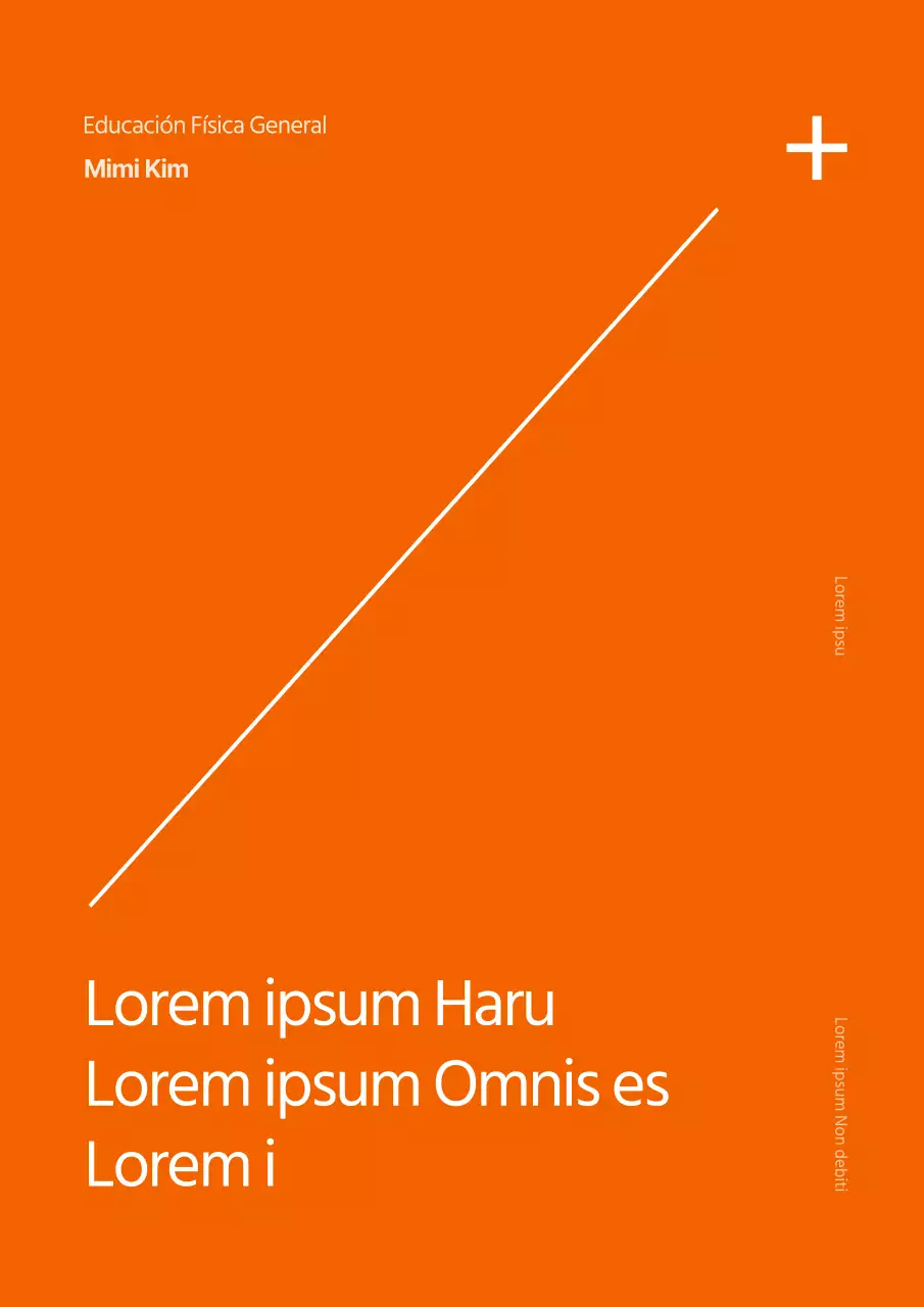 Portada de informe sencilla y limpia en naranja