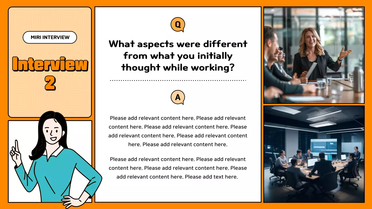 Apresentação simples de perguntas e respostas em laranja
