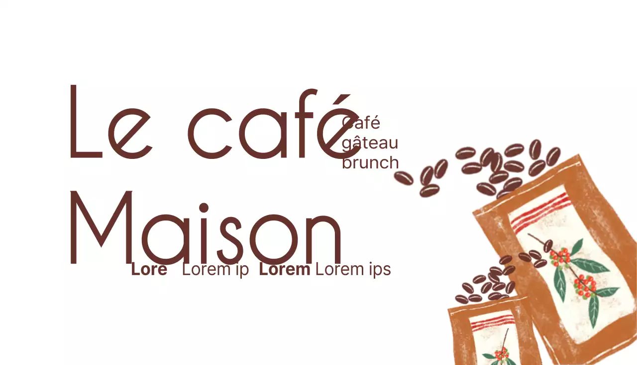 Carte de visite pour les coupons de cafés