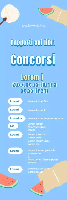 Bandi di concorso con sfondo blu