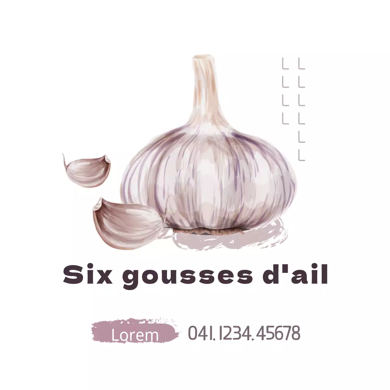 Six gousses d'ail
