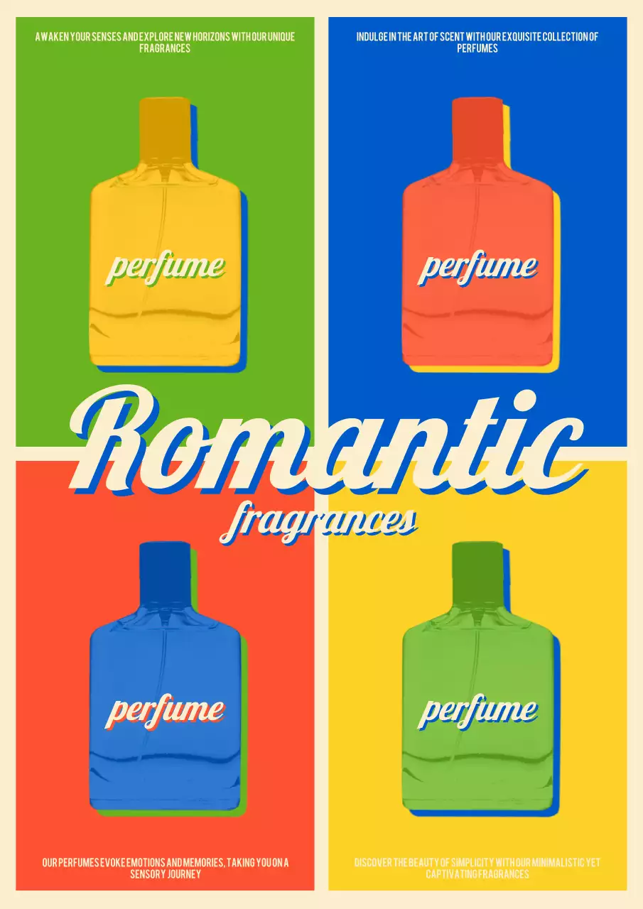 カラフル ポップ 香水 ポスター