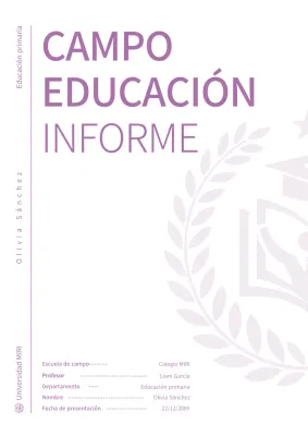 Un sencillo informe conceptual en morado