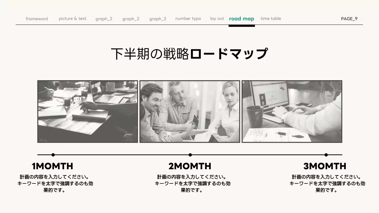 アイボリー シンプル プラン プレゼンテーション