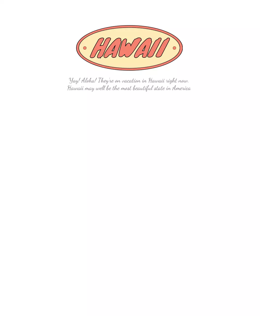 夏のハワイをイメージした花のイラスト