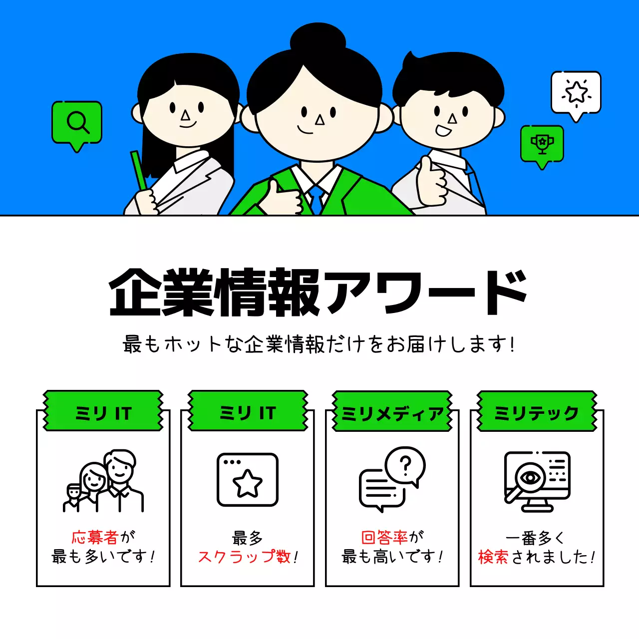 青 シンプル 採用情報 ポスター Instagram カルーセル