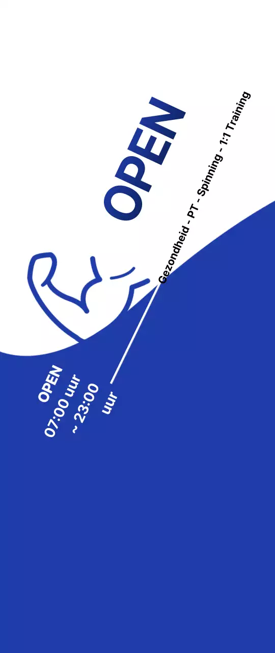 De Fitness Open promoten met een coole blauw-witte look