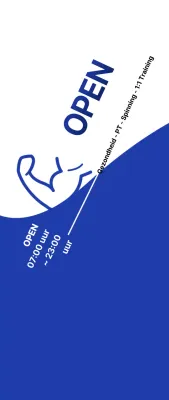 De Fitness Open promoten met een coole blauw-witte look