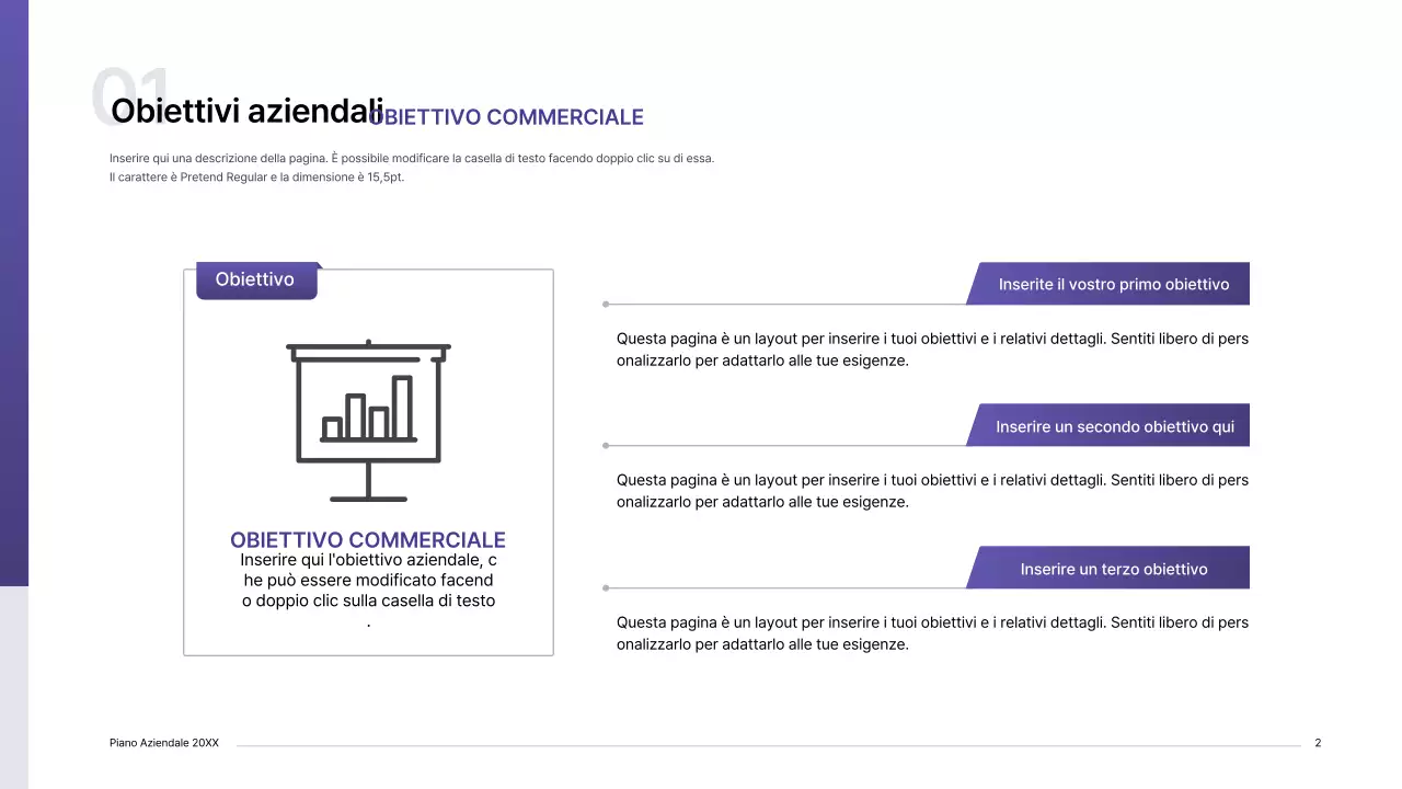 Kit di presentazione del business plan con concetto di indice viola sfumato