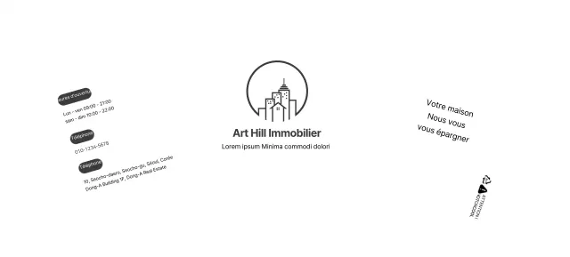 Blanc Illustration en ligne simple Agent immobilier