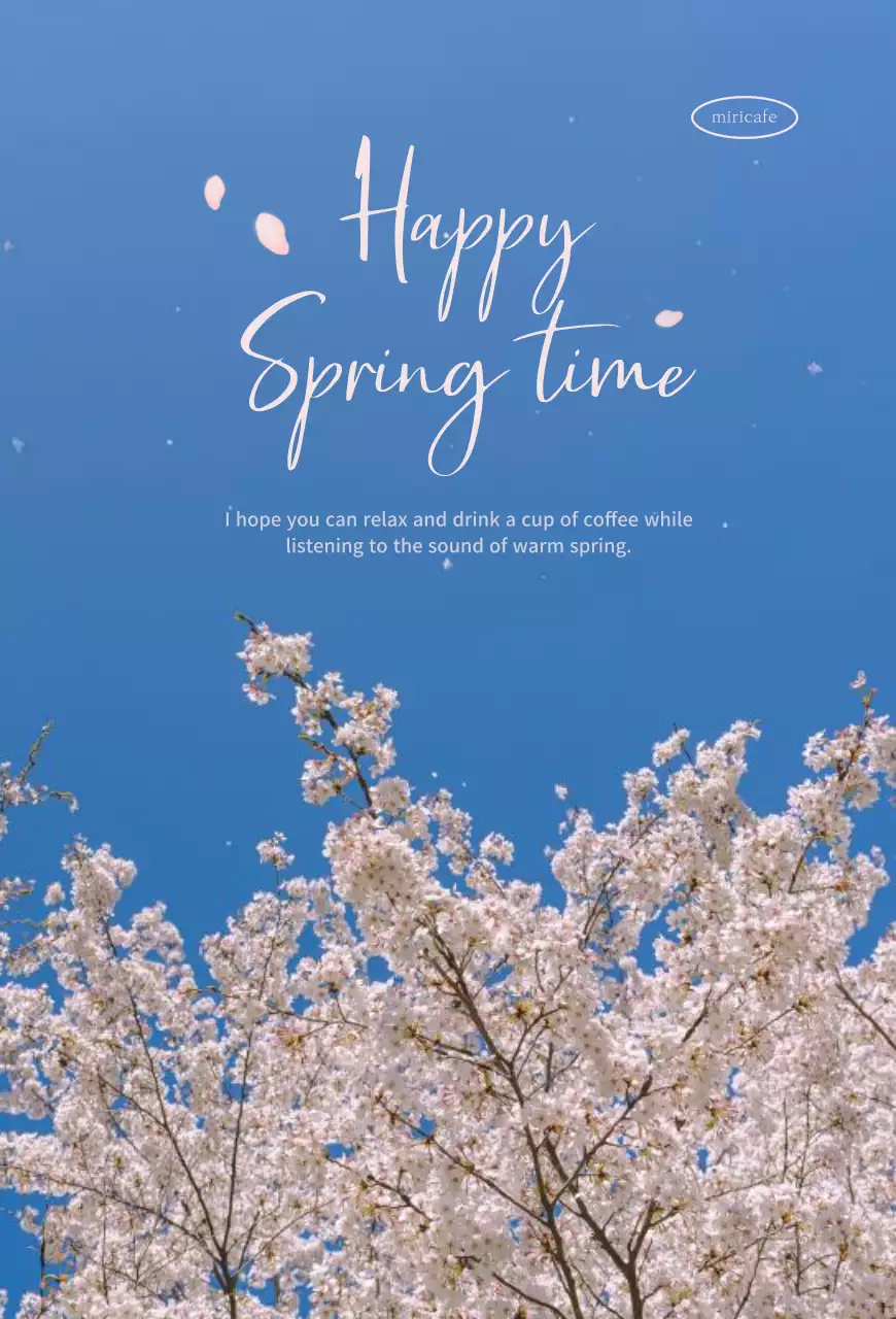 青とピンクの春桜感性フォトジェニックグッズ