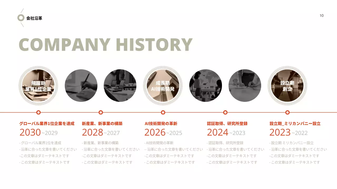 ベージュ モダン ビジネス プレゼンテーション