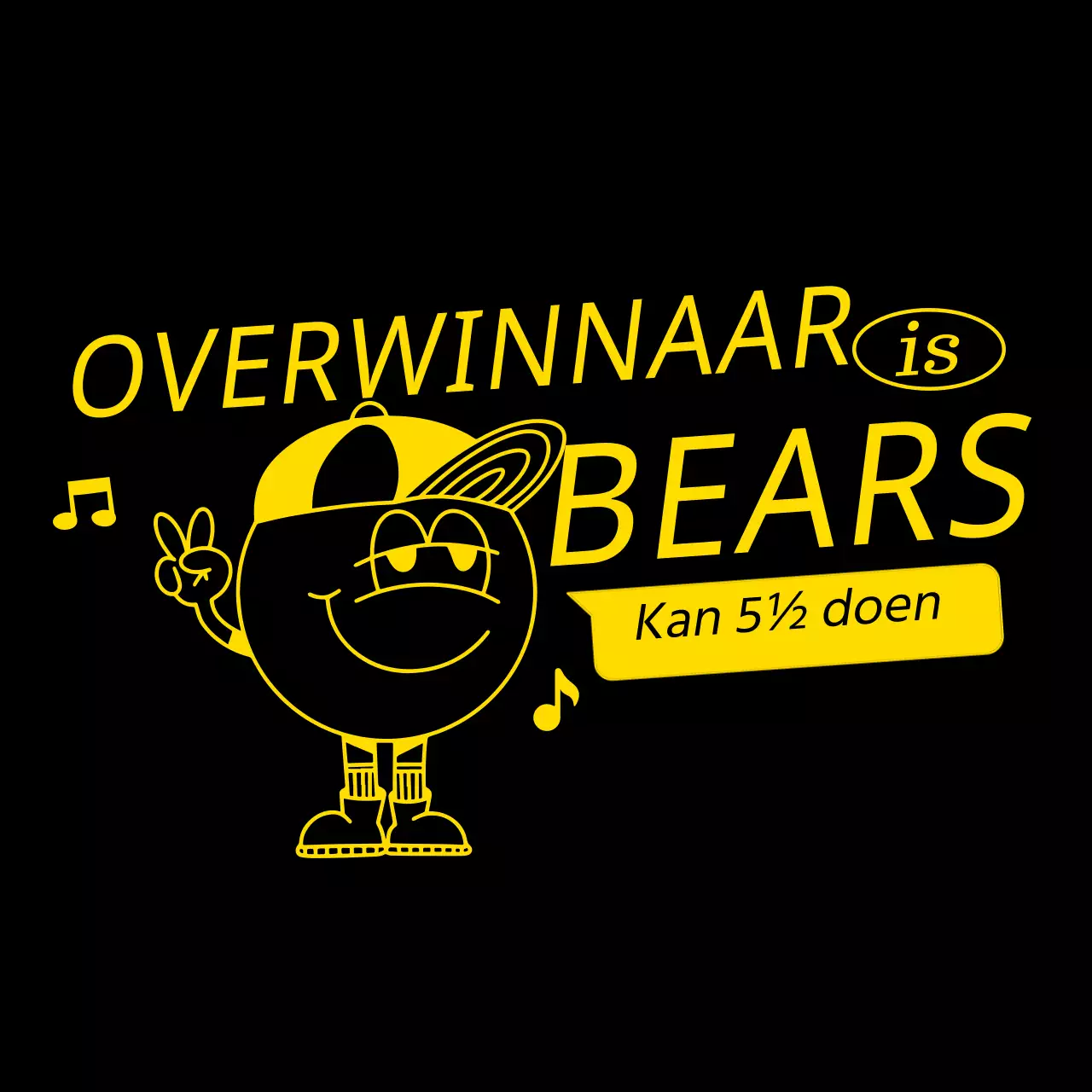 Hippe lijn illustratie rugnummer concept schoolgroep t-shirt in geel