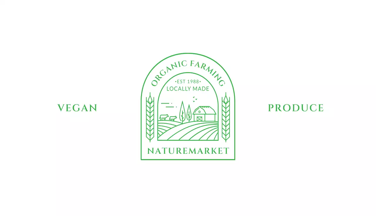 緑 シンプル オーガニック 名刺