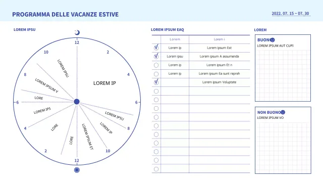 Semplice agenda giornaliera