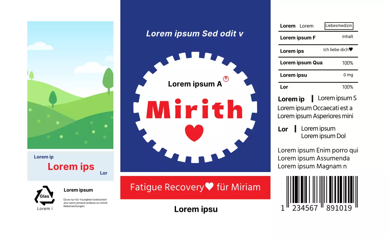 Bakkas Energy Drink Verpackungsetikett mit blau hervorgehobener Schrift