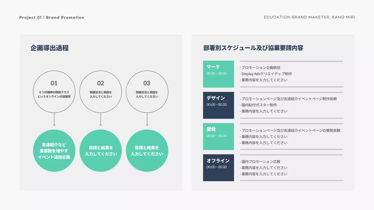 白 シンプル ポートフォリオ プラン プレゼンテーション