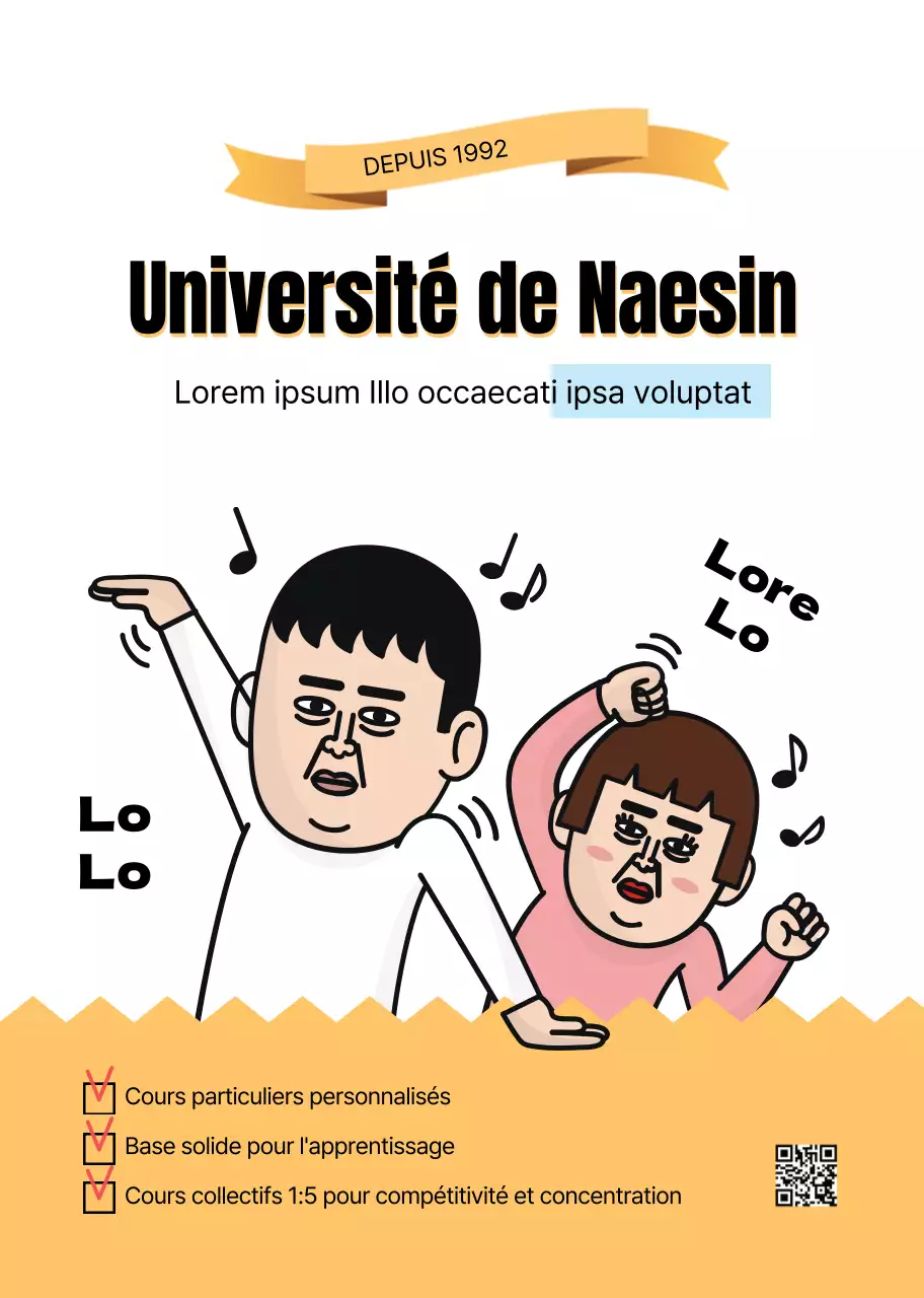 Carnet scolaire promotionnel avec un concept d'illustration ludique