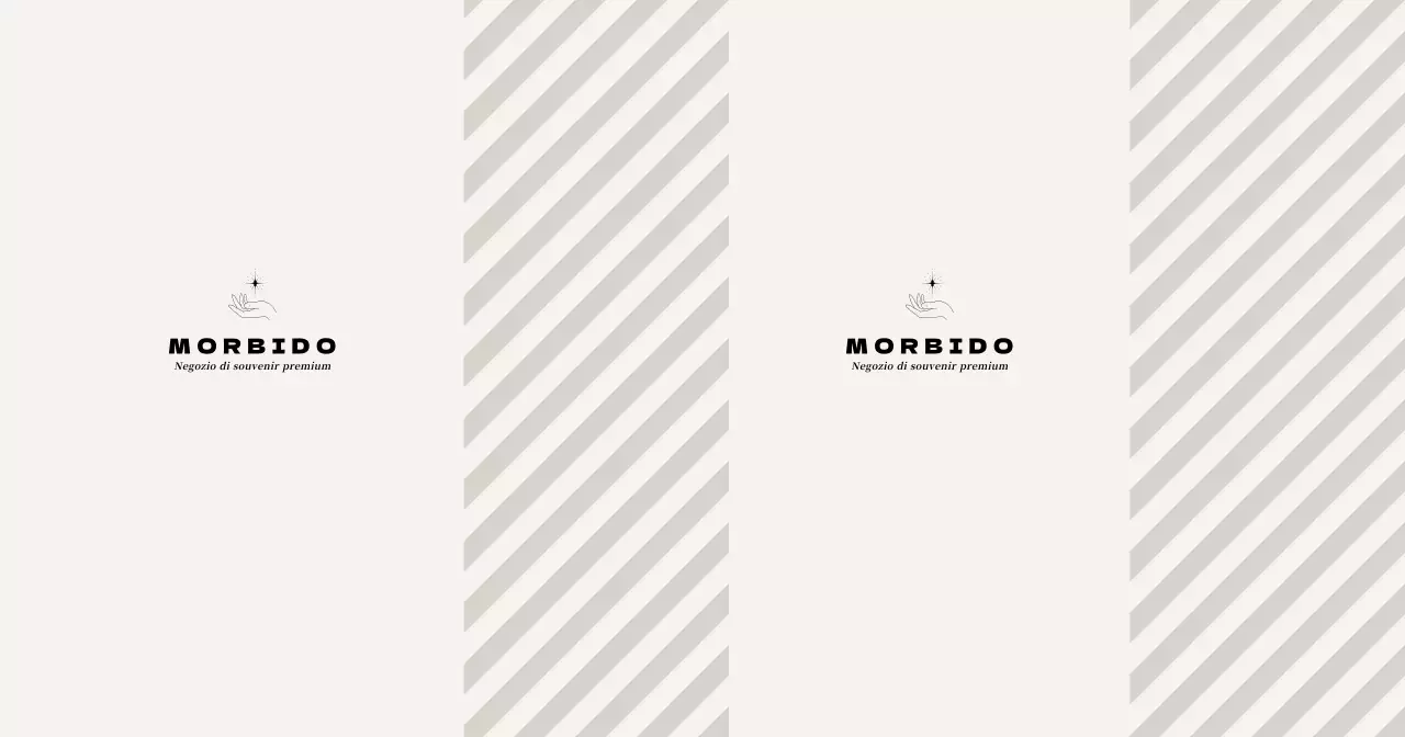 Negozio di articoli da regalo con motivo a righe avorio