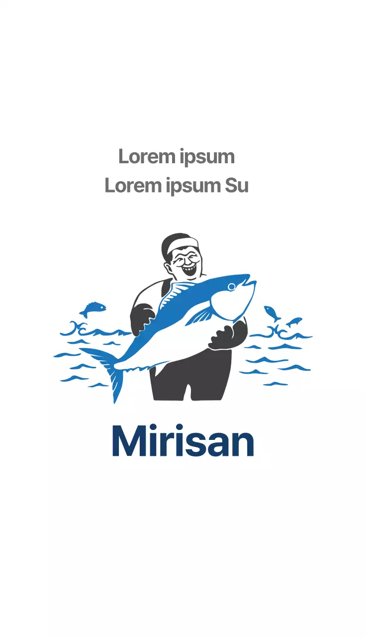 Blauw Illustratie Nette Visserij