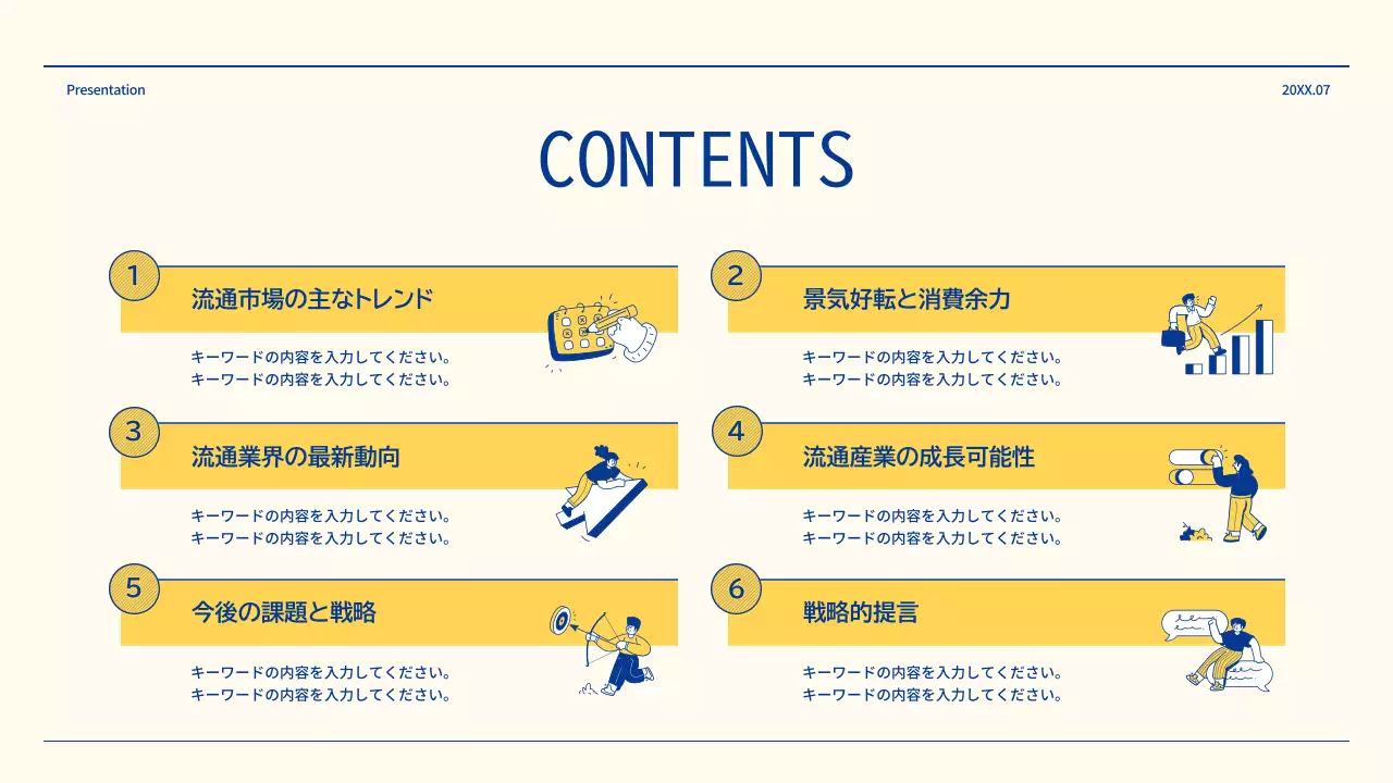 黄色 モダン ビジネス プレゼンテーション