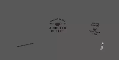 Gray clean lines illustration cafe