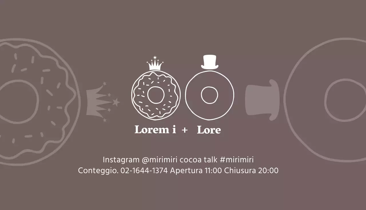 Coupon del panificio illustrato Brown White