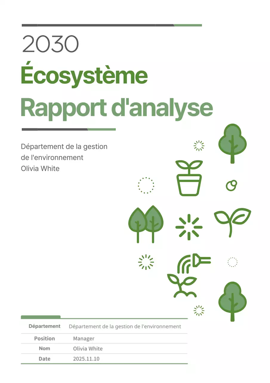 Rapport d'analyse du vert et du vert lime