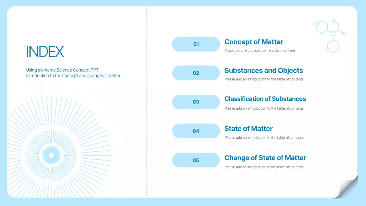 블루 추상 과학 프레젠테이션