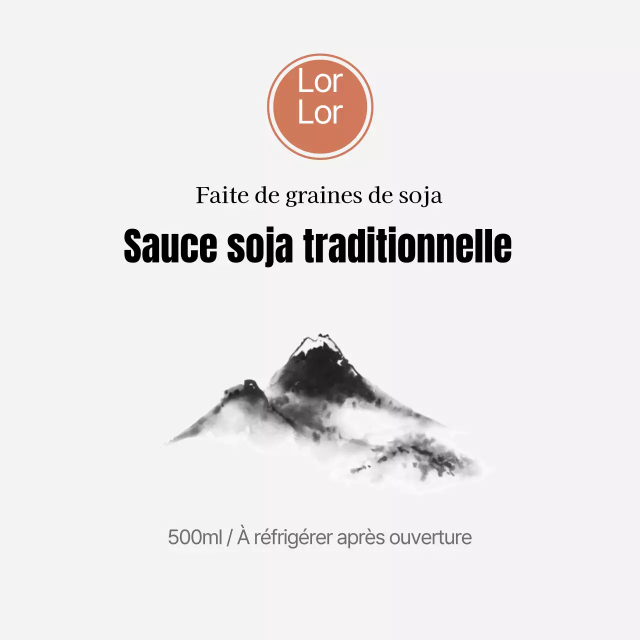 Autocollants pour étiquettes de sauce soja traditionnelle