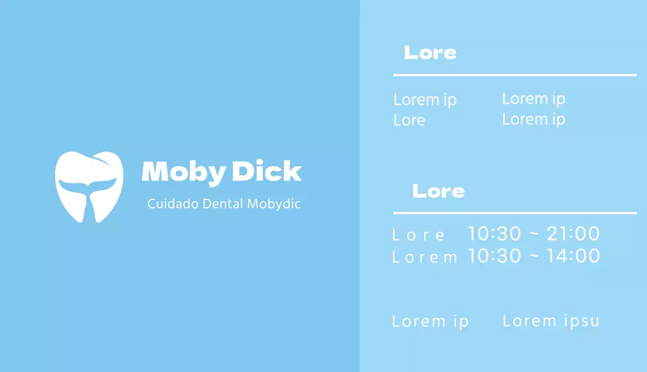 Logotipo azul negocio dental limpio