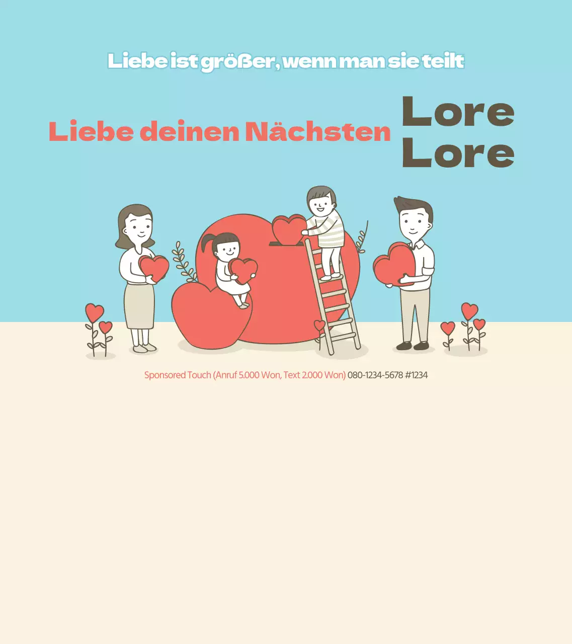 Rot, Blau und Beige für die Nachbarschaft