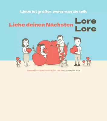 Rot, Blau und Beige für die Nachbarschaft
