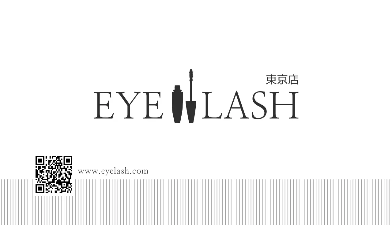 白黒 シンプル 美容 名刺