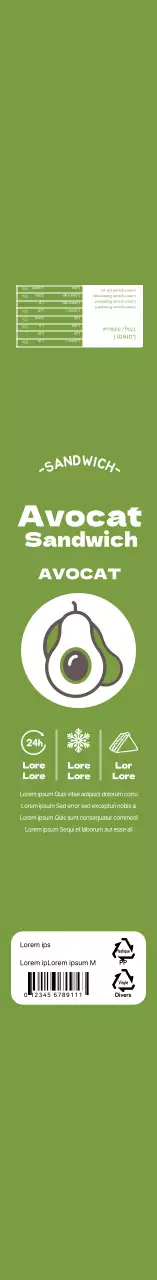 Icône verte simple sandwich boîte à lunch