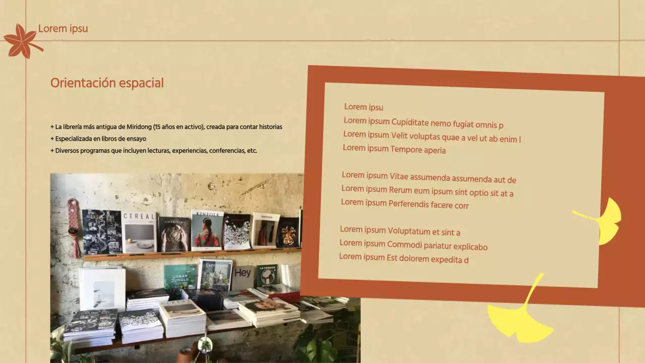 Lección de lectura de otoño Tema en marrones y beiges