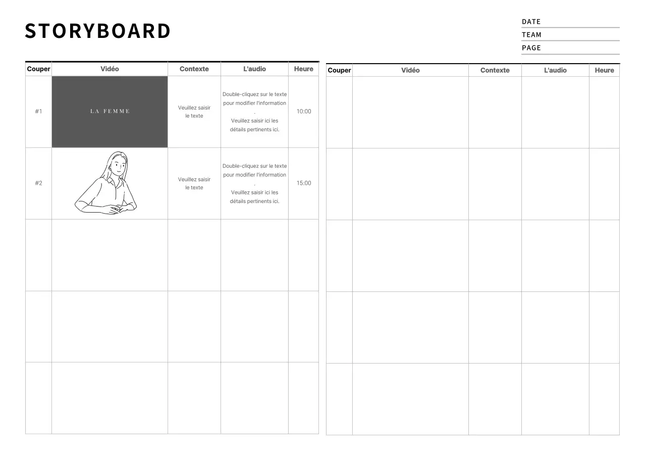 Documentation simple sous forme de tableau blanc