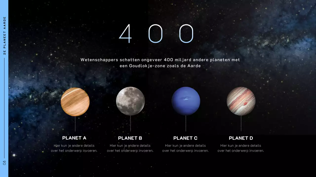 Ruimtethema met ruimtefoto's op een zwarte achtergrond