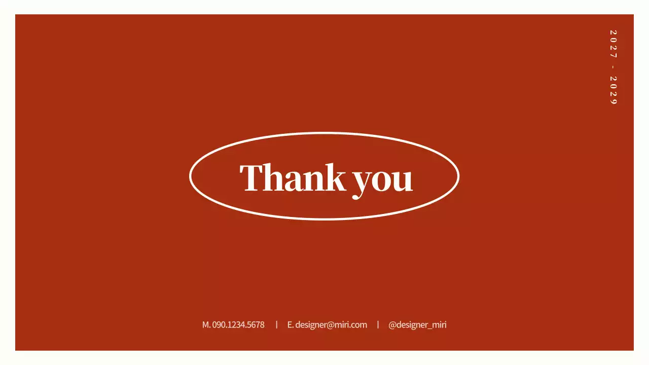 赤 シンプル ポートフォリオ プレゼンテーション