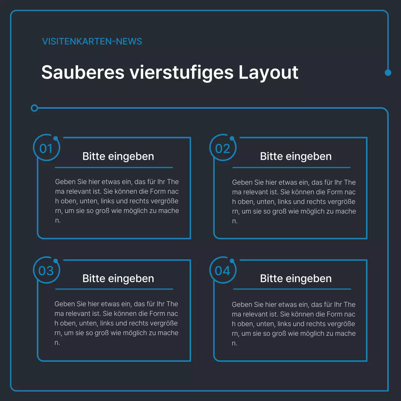 Einfache geometrische Formen in Schwarz und Blau für Unternehmen