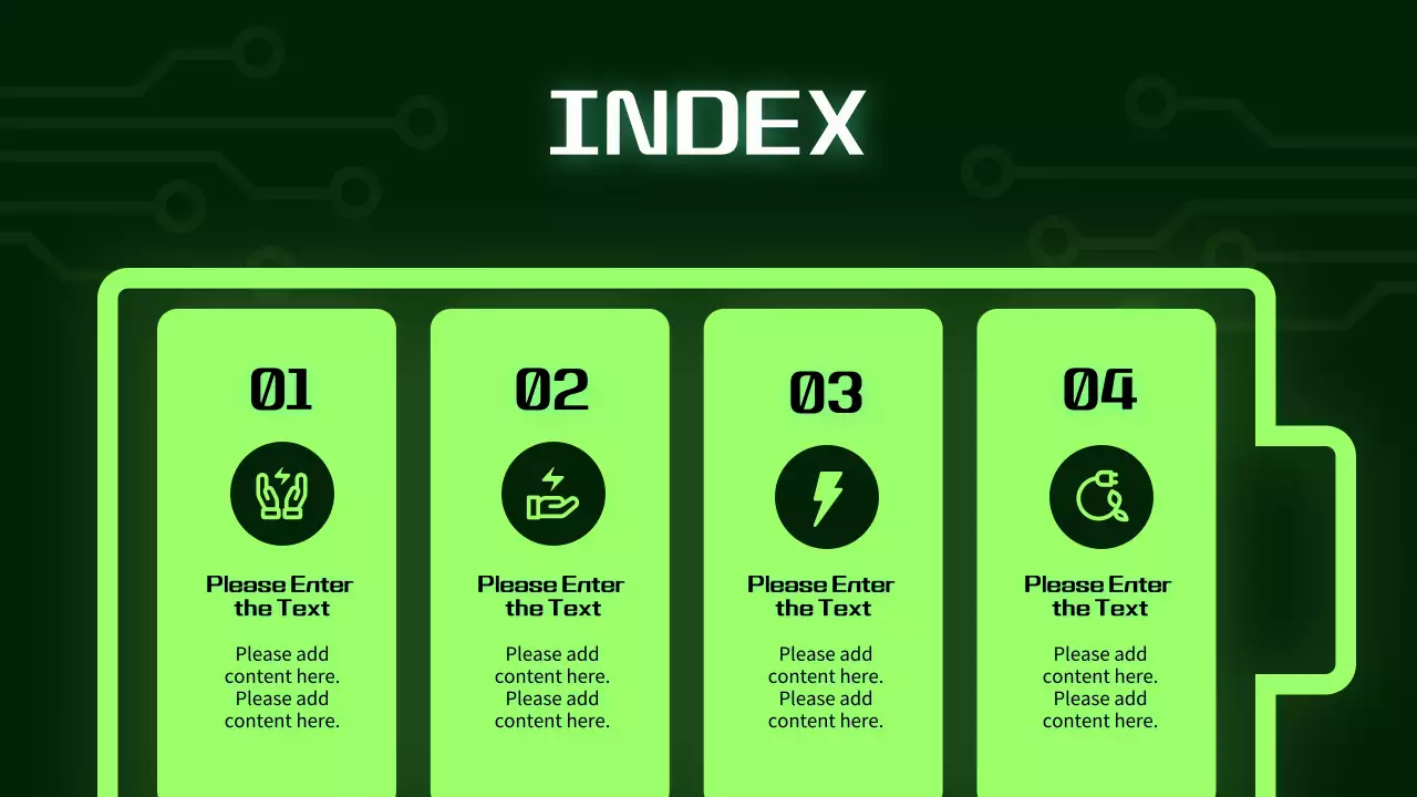 그린 모던 배터리 프레젠테이션