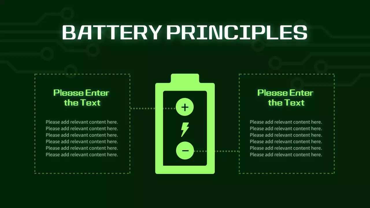 그린 모던 배터리 프레젠테이션