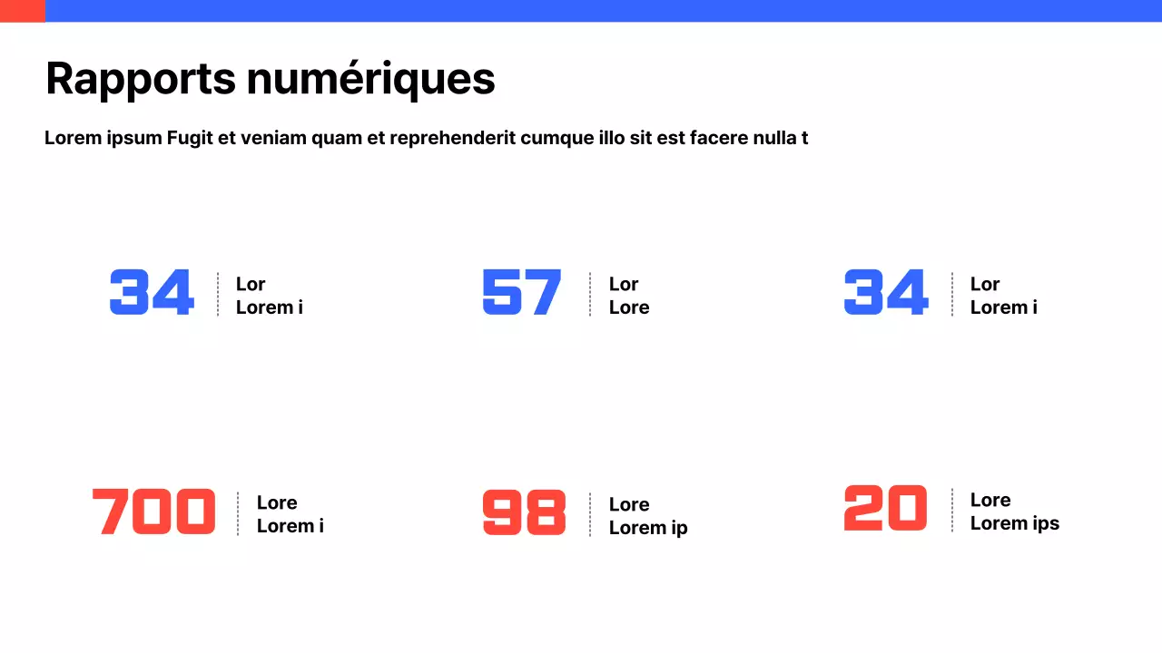 Un simple tableau de bord blanc et bleu