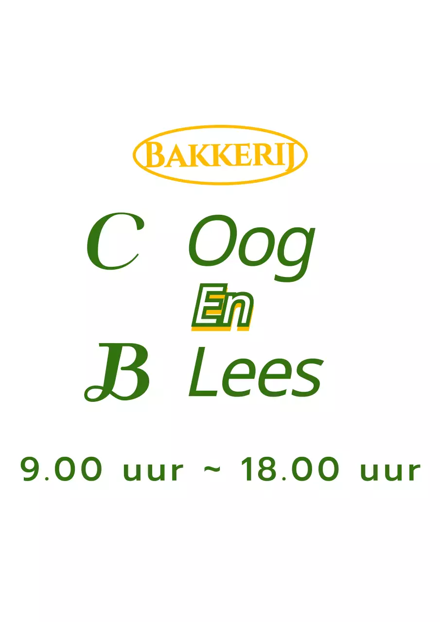 Emotioneel caféconcept in groen en geel