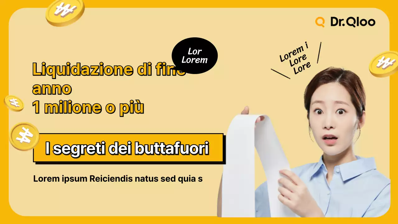 Miniatura YouTube per la dichiarazione dei redditi gialla di fine anno