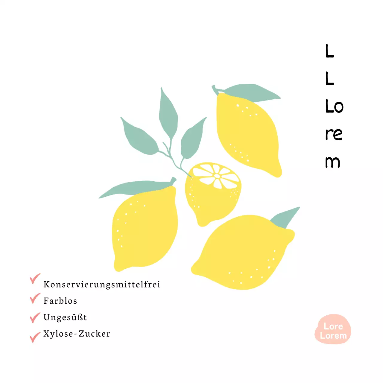 Illustrierte Limonaden-Postkarte